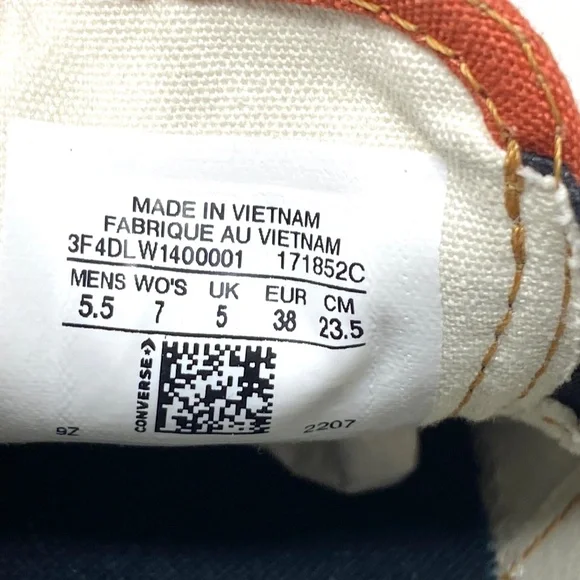 Converse Ctas Slip On Low Top Canvas Black Women Sneakers Custom 171852C-BLKORG - Picture 8 of 10